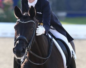 Hedda Droege very happy after her ride on Fifth Avenue