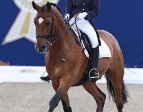 Christoph Koschel's Russian student Anastasia Nikolaeva on Royal Flash, a horse she took over from Kristina Sprehe