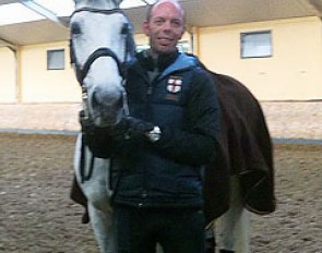 Hans Peter Minderhoud and Donna Silver at Minderhoud's stable in Harskamp, The Netherlands