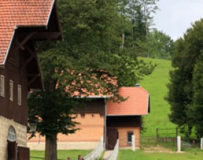 The Marbach State Stud. These are the historical buildings where the Arab and warmblood mares and their foals are stabled overnight