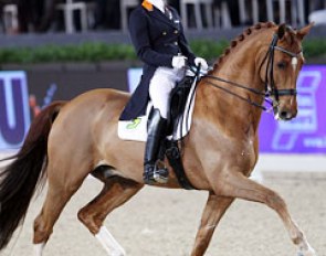 Adelinde Cornelissen on Parzival at the 2011 CDI-W Mechelen :: Photo © Astrid Appels