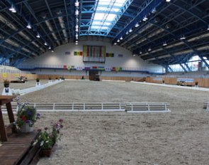 The brand new indoor arena at the Ratomka Equestrian Center