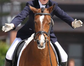 Scottish rider Robyn Smith is happy with her ride on Siepke's Celtic
