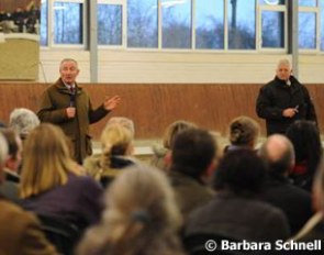 Klaus Balkenhol and Georg Fink both address the audience