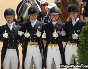 Region 5 Team Gold medal winning young riders: Catherine Chamberlain, Aylin Corapcioglu, Brandi Roenick and Madeleine Birch :: Photo © Mary Phelps / Phelpsphotos.com