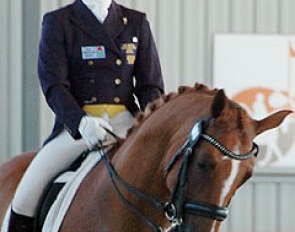 Alexis Hellyer and Waca were the winners of the Prix St Georges at the 2011 CDI Orange :: Photo © Venhaus