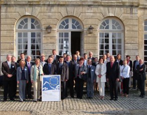 The attendees of the 2011 European State Stud Conference at Haras du Pin in Orne, France :: Photo © Bakenhus