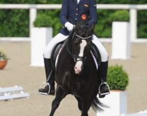 Jessica Krieg also finished fourth on her second pony Ghost
