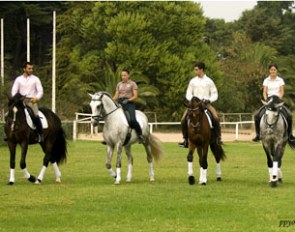 The classical Young Riders team: Gonçalo Ribeiro, Laurie Clapeyron, Francisco Filipe, Sarah Warne :: Photo © Pedro Yglesias de Oliveira