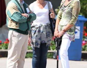 Former O-judge Jan Peeters, Dutch journalist (and here young rider's mom to Debora Pijpers) Claartje van Andel and trainer Coby van Baalen