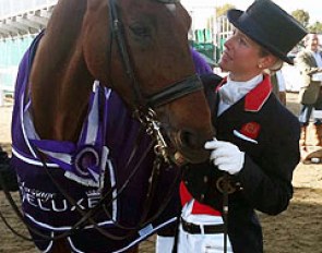 Laura Bechtolsheimer and Andretti win the 2011 British Championships :: Photo courtesy British Dressage