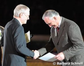Klaus Balkenhol is proclaimed Riding Master at the 2011 CDI Stuttgart :: Photo © Barbara Schnell