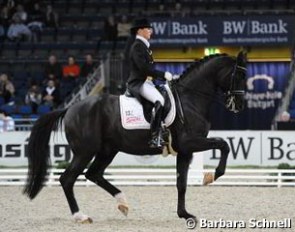 Kristina Sprehe and Desperados win the 2011 Piaff Forderpreis Finals and 2011 Otto Lorke Prize at the CDI Stuttgart :: Photo © Barbara Schnell