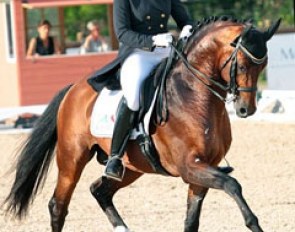 Vidauban show organizer Bernadette Brune on her Grand Prix horse Valeron (by Sandro Hit)