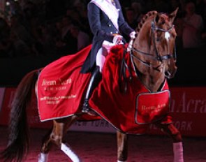 Adelinde Cornelissen and Parzival win the 2011 World Cup Finals in Leipzig, Germany :: Photo © Astrid Appels
