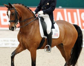 American Jan Ebeling on Rafalca. It's great to some "new" faces in Europe at the World Cup Finals