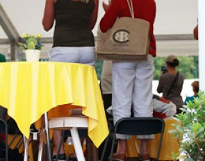 People were standing on chairs to catch a glimpse of the prize giving ceremony