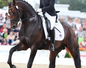 Jennifer Hoffmann on Ratzinger V at the 2011 World Young Horse Championships in Verden, Germany :: Photo © Astrid Appels