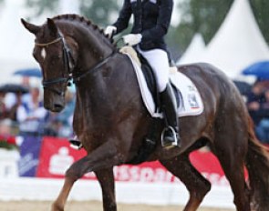 Helen Langehanenberg and Damon's Divene at the 2011 World Young Horse Championships :: Photo © Astrid Appels
