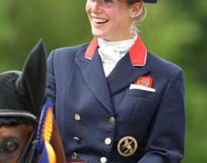 Laura Bechtolsheimer spots a friend amongst the crowds