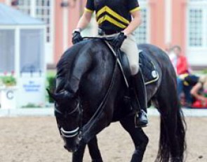 Matthias Rath schooling Totilas in the main ring