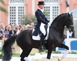 Matthias Rath on Totilas at the Wiesbaden Grand Prix prize giving :: Photo © Astrid Appels