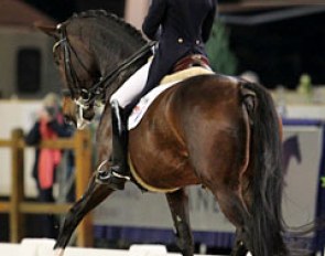 Romy van der Schaft and Madorijke were unfortunately eliminated when her mare became visibly unlevel in the extended trot