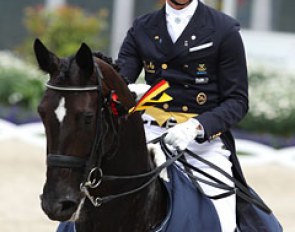 Patrik Kittel and Donna Unique win the Prix St Georges at the 2012 CDIO Aachen :: Photo © Astrid Appels