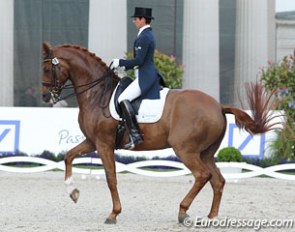 Monica Theodorescu and Whisper won the CDI Grand Prix at the 2012 CDIO Aachen and claimed the Olympic reserve spot :: Photo © Astrid Appels