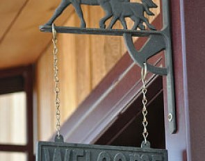 Welcome sign at Centro Equestre Monferrato