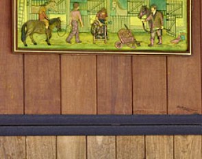 Decorations on the stable wall