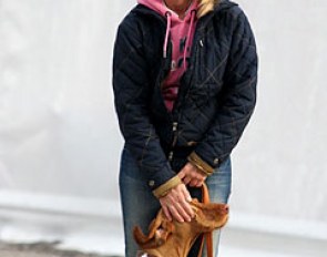 Sabine Becker and her dog Leni