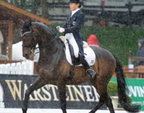 Sabine Becker and Lamarc got the worst of the rain during their ride
