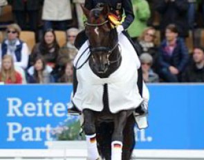 Helen Langehanenberg and Damon Hill NRW win the 2012 German Dressage Championships :: Photo © Barbara Schnell