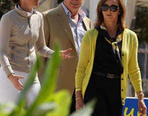 Lyndal Oatley with her parents Sandy and Carol, who are the owners of her Grand Prix horses :: Photo © Astrid Appels