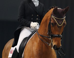 Malaysian Quzandria Nur on Leida Collins-Strijk's former Grand Prix horse On Top