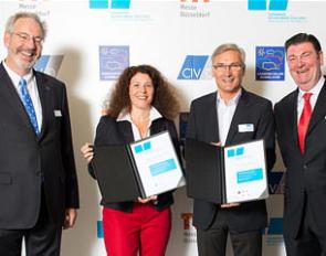 Ulrike and Michael Ketterer, recipients of the "Caravaning design award: innovations for new mobility 2012/2013” at the 2012 Caravan Salon Düsseldorf