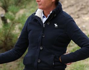 German Olympian Ulla Salzgeber at the 2012 European Pony Championships, where she trained Polish pony rider Joanna Tragarz :: Photo © Astrid Appels