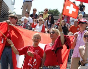 Swiss team trainer Heidi Bemelmans and Swiss Grand Prix rider Marie Line Wettstein