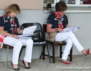 Brits inspecting the starters' lists