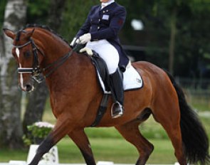 Angela and Quanderas at the 2012 European Young Riders Championships