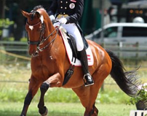 Austrian Kristina Sober and Perfect Illusion at the 2012 European Junior Riders championships in Berne, Switzerland :: Photo © Astrid Appels