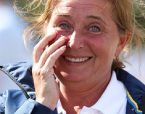 Happy that Elin Aspnas completed her test after a very difficult start