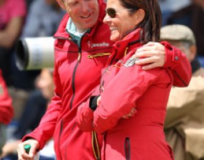 German trainer Oliver Oelrich with Maxi Kira's mom Ute von Platen