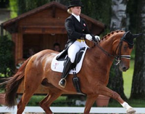Anna Zibrandtsen and Capriciella made a great recovery in the individual test and finished sixth. Zibrandtsen is based in Sweden with Jan Brink