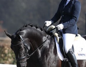Dite van der Schans on Chicago (by Daddy Cool). This black mare was unable to shine on wild card day, moving quick, with little ground cover and always downhill. Better next time!