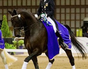 Louisa Hill and Antonello at the 2012 New Zealand Dressage Championships :: Photo © Libby Law