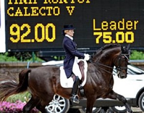 Tina Konyot and Calecto V at the 2012 U.S. Dressage Championships :: Photo © Sue Stickle