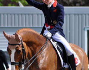 Laura Bechtolsheimer is pleased with her ride on the fantastic Mistral Hojris