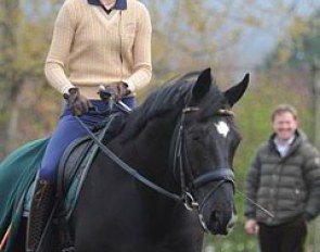 Sven and Sanneke at the warm up ring